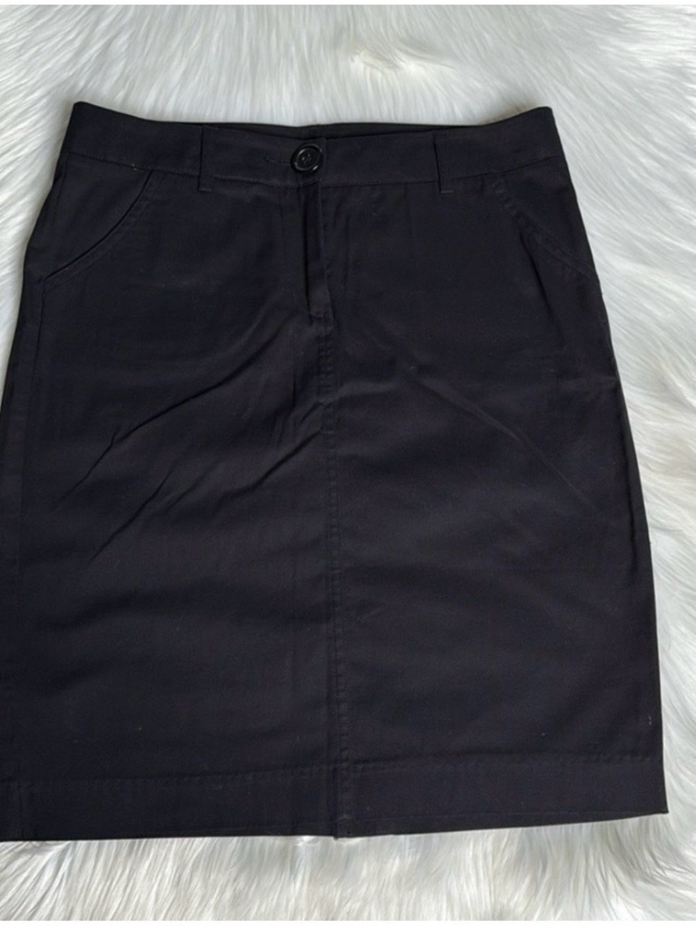 Benetton Black Vintage Cotton Pencil Skirt